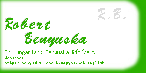 robert benyuska business card